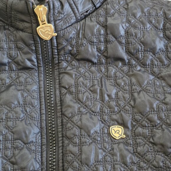 Vtg Rocawear Quilted Jacket Mens M Black Full Zip LS No Hood Pockets Logo Rapper - Picture 9 of 16